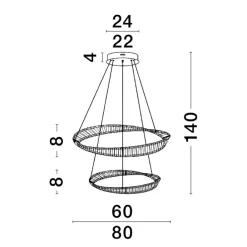 Lampadari Moderni-Selezionato da Mazzolaluce Lampadario elegante moderno di cristallo per salone