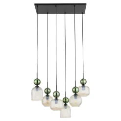 Lampadari Moderni-Selezionato da Mazzolaluce lampadario elegante per soggiorno sfere in vetro verde