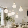 Lampadari Moderni-Selezionato da Mazzolaluce lampadario elegante per soggiorno salotto pendenti in vetro ambra bianco