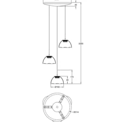 Lampadari Moderni-Fabas Luce Lampadario lucille vetri cognac per soggiorno moderno