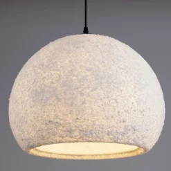 Lampadari Moderni-Selezionato da Mazzolaluce Lampadario fatto a mano sfera in resina e carta bianca