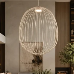 Lampadari Moderni-Selezionato da Mazzolaluce Lampadario gabbia di metallo sabbia a sospensione design moderno per soggiorno
