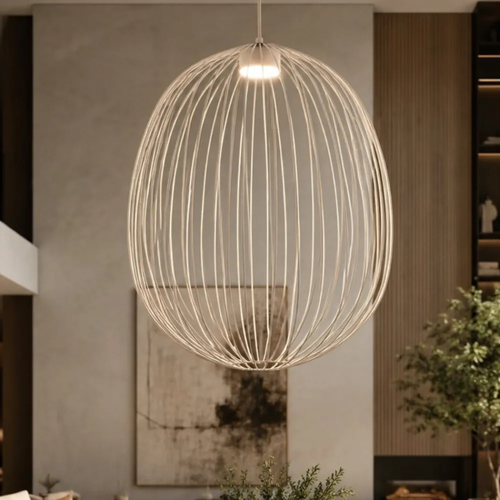 Lampadari Moderni-Selezionato da Mazzolaluce Lampadario gabbia di metallo sabbia a sospensione design moderno per soggiorno