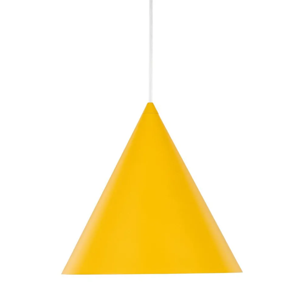 Lampadari Cucina-Selezionato da Mazzolaluce Lampadario giallo cono di metallo 25cm per cucina