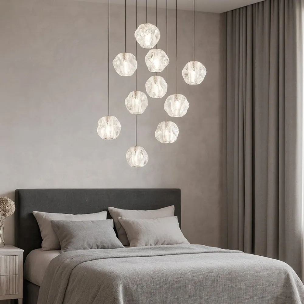 Lampadario Camera Da Letto-Selezionato da Mazzolaluce Lampadario grappolo sfere per camera da letto