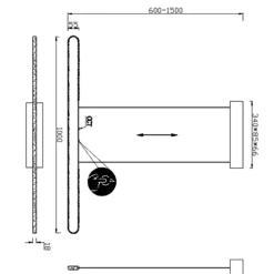 Lampadari Cucina-Selezionato da Mazzolaluce Lampadario grigio orizzontale per cucina led touch dimmerabile