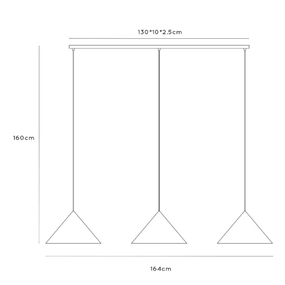 Lampadari Moderni-Selezionato da Mazzolaluce Lampadario grigio per tavolo sala da pranzo moderna 3 luci pendenti