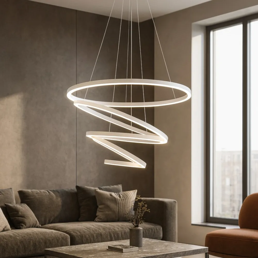 Lampadari Moderni-Vivida International Lampadario hurricane vivida led 175w 3000k bianco moderno