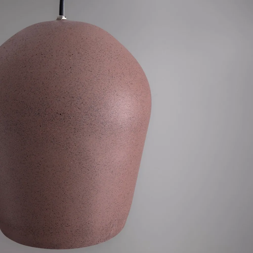 Lampadari Moderni-Selezionato da Mazzolaluce Lampadario in cemento arenaria rosso per esterno ip55 29cm
