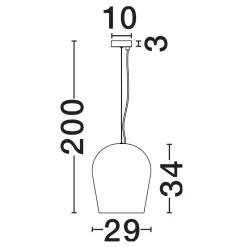 Lampadari Moderni-Selezionato da Mazzolaluce Lampadario in cemento arenaria rosso per esterno ip55 29cm
