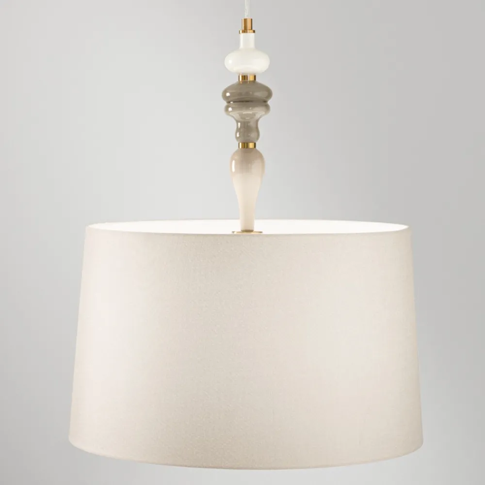 Lampadari Moderni-Perenz Illuminazione Lampadario in ceramica con paralume per soggiorno abaco perenz