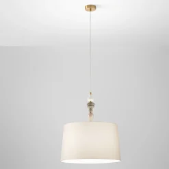 Lampadari Moderni-Perenz Illuminazione Lampadario in ceramica con paralume per soggiorno abaco perenz