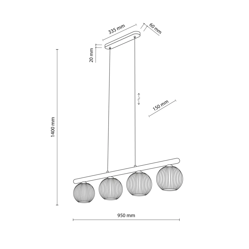 Lampadari Cucina-Selezionato da Mazzolaluce Lampadario in legno e vetro per tavolo da cucina