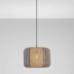 Lampadari Moderni-Selezionato da Mazzolaluce Lampadario in rattan e corda naturale intrecciata