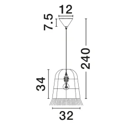 Lampadario Camera Da Letto-Selezionato da Mazzolaluce Lampadario in rattan giacinto d'acqua rafia corda verde salvia per camera da letto