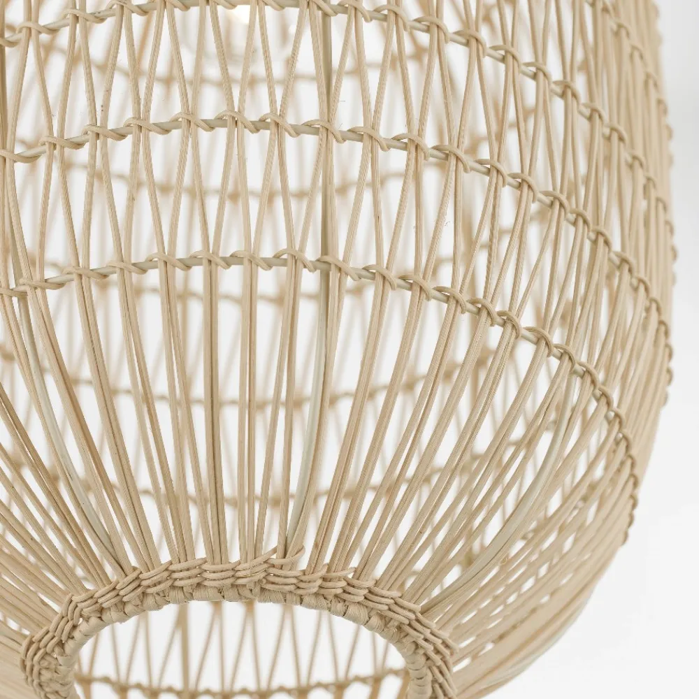 Lampadario Camera Da Letto-Selezionato da Mazzolaluce Lampadario in rattan naturale 30 cm per camera da letto etnica