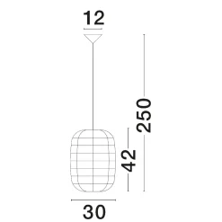 Lampadario Camera Da Letto-Selezionato da Mazzolaluce Lampadario in rattan naturale 30 cm per camera da letto etnica