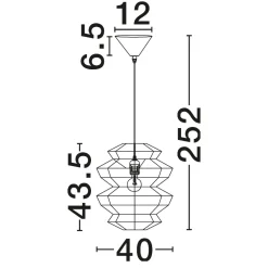 Lampadari Moderni-Selezionato da Mazzolaluce Lampadario in rattan nero a sospensione 40 cm