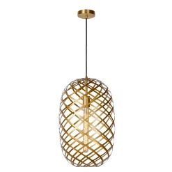 Lampadari Moderni-Selezionato da Mazzolaluce Lampadario intreccio metallo oro