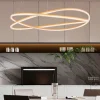 Lampadari Moderni-Selezionato da Mazzolaluce Lampadario intreccio oro design led dimmerabile con telecomando