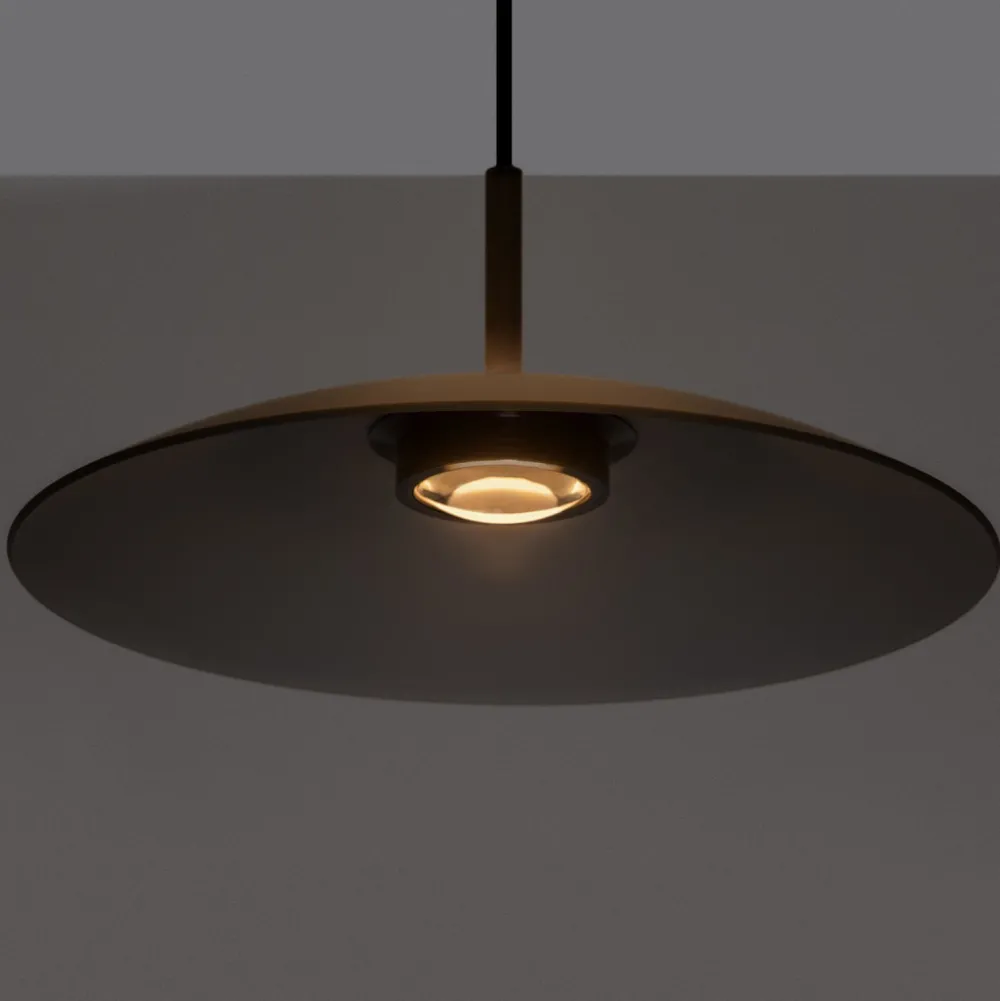 Lampadari Cucina-Selezionato da Mazzolaluce Lampadario in vetro fume led 12w 3000k 40 cm per cucina moderna