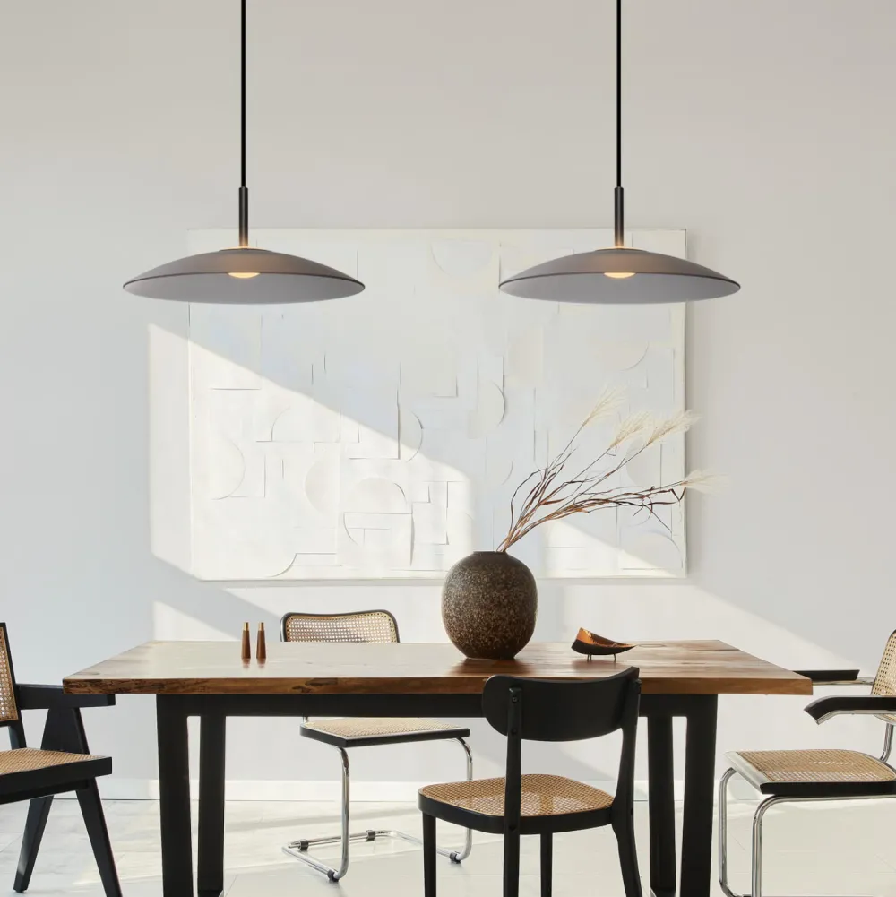 Lampadari Cucina-Selezionato da Mazzolaluce Lampadario in vetro fume led 12w 3000k 40 cm per cucina moderna