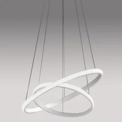 Lampadari Moderni-Gea Luce Lampadario iole s2 bianco cerchi led 40w 3000k
