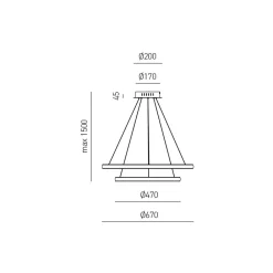 Lampadari Moderni-Gea Luce Lampadario iole s2 oro cerchi led 40w 3000k moderno