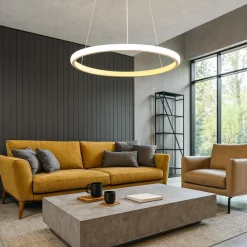 Lampadari Moderni-Gea Luce Lampadario iole s1 oro cerchio led 28w 3000k moderno