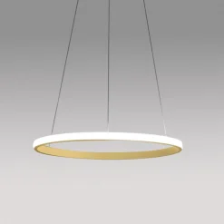 Lampadari Moderni-Gea Luce Lampadario iole s1 oro cerchio led 28w 3000k moderno