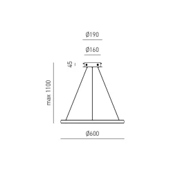 Lampadari Moderni-Gea Luce Lampadario iole s1 oro cerchio led 28w 3000k moderno