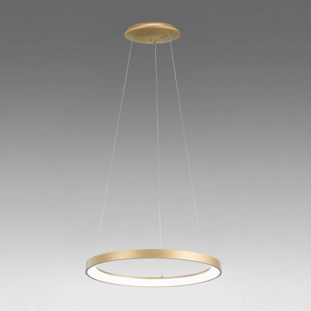 Lampadari Moderni-Gea Luce Lampadario krizia sm oro cerchio led 50w 3000k moderno