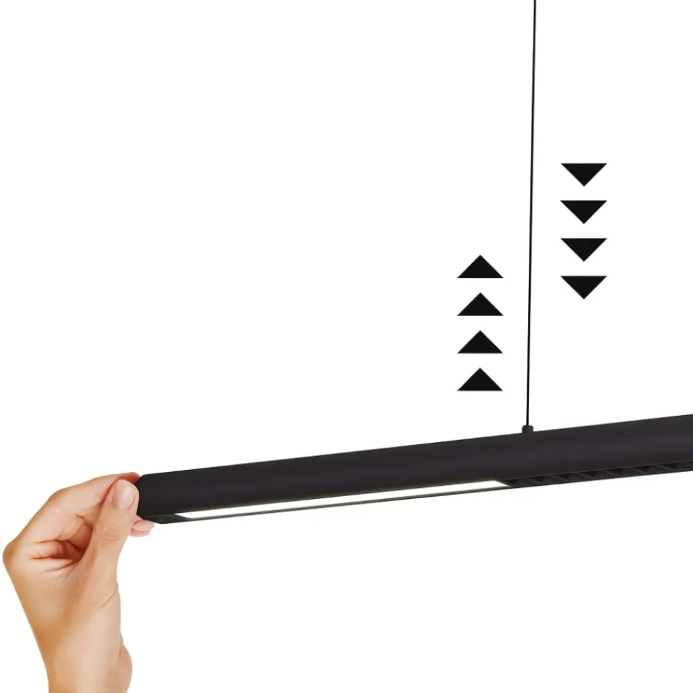 Lampadari Moderni-Selezionato da Mazzolaluce Lampadario led bianco saliscendi con sensore dimmerper tavolo ufficio