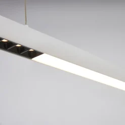Lampadari Moderni-Selezionato da Mazzolaluce Lampadario led bianco saliscendi con sensore dimmerper tavolo ufficio