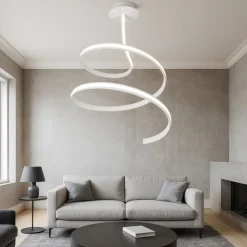 Lampadari Moderni-Vivida International Lampadario led bianco 48w 4000k vivida ribbon design