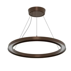 Lampadari Moderni-Linea Light Lampadario led cerchio marrone lira