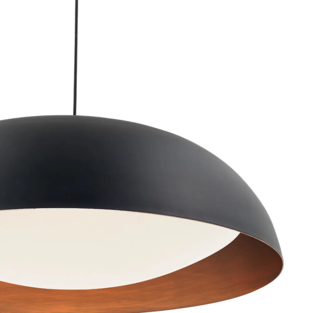 Lampadari Cucina-Selezionato da Mazzolaluce Lampadario led cupola nero rame per tavolo da pranzo cucina