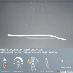 Lampadari Cucina-Vivida International Lampadario led da cucina vivida arrow dimmerabile da 3000k a 6000k