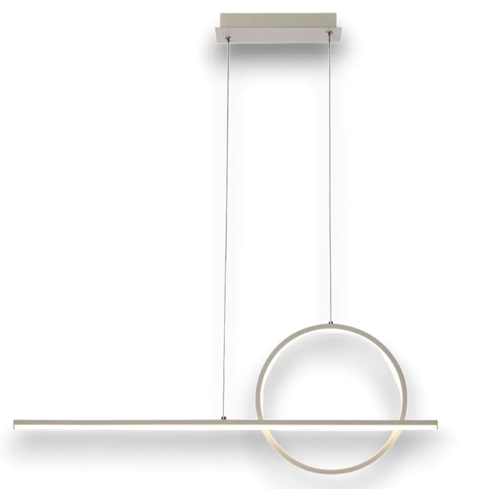Lampadari Cucina-Selezionato da Mazzolaluce Lampadario led design bianco per cucina moderna 30w 3000k