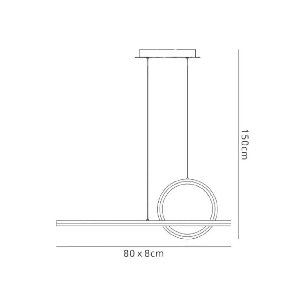 Lampadari Cucina-Selezionato da Mazzolaluce Lampadario led design bianco per cucina moderna 30w 3000k