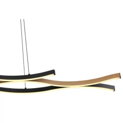 Lampadari Moderni-Selezionato da Mazzolaluce Lampadario led design moderna nero marrone 3000k