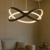 Lampadari Moderni-Selezionato da Mazzolaluce Lampadario led design moderno nero oro per sala da pranzo