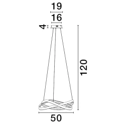 Lampadari Moderni-Selezionato da Mazzolaluce Lampadario led design moderno nero oro per sala da pranzo