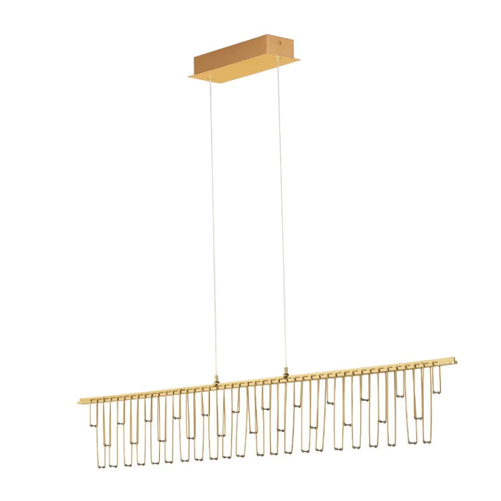 Lampadari Moderni-Selezionato da Mazzolaluce Lampadario led design moderno oro per salotto