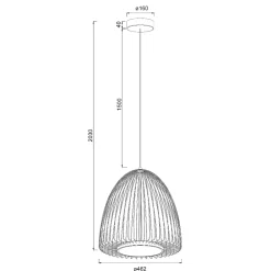 Lampadari Moderni-Selezionato da Mazzolaluce Lampadario led design moderno gabbia di metallo nero per soggiorno