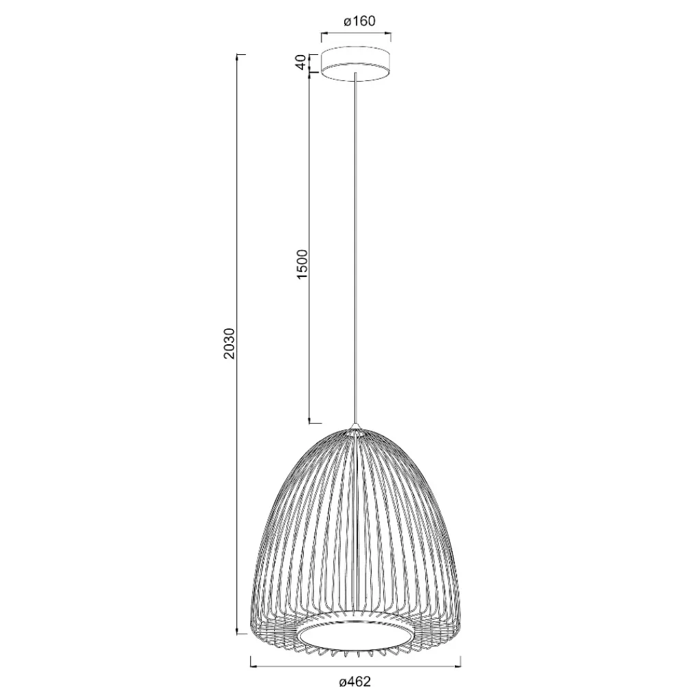 Lampadari Moderni-Selezionato da Mazzolaluce Lampadario led design moderno gabbia di metallo nero per soggiorno