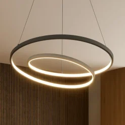 Lampadari Moderni-Ideal Lux Lampadario led design moderno 3000k oz sp d80 nero