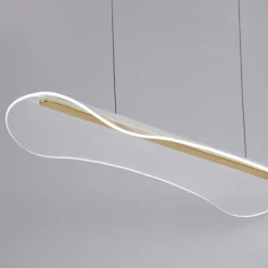 Lampadari Moderni-Selezionato da Mazzolaluce Lampadario led design oro per soggiorno 3000k dimmerabile