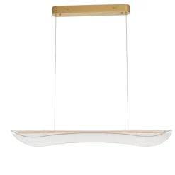 Lampadari Moderni-Selezionato da Mazzolaluce Lampadario led design oro per soggiorno 3000k dimmerabile