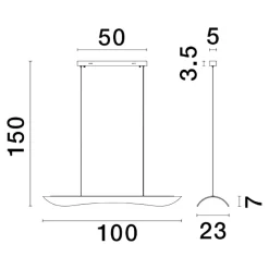 Lampadari Moderni-Selezionato da Mazzolaluce Lampadario led design oro per soggiorno 3000k dimmerabile